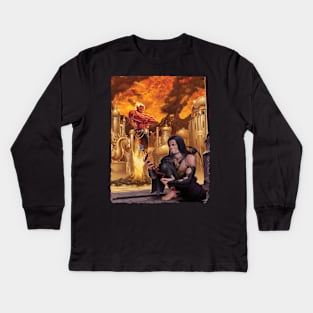 Scarred Lands Cover Art: Edge of Infinity: The Scarred Planes Kids Long Sleeve T-Shirt